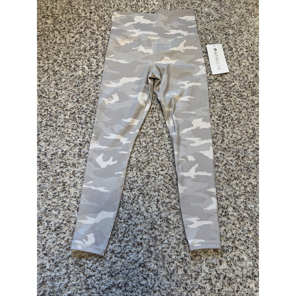 womens ATHLETA taupe camo ELATION 7/8 tight leggings sz xs NWT $89